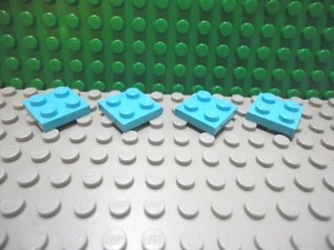 Lego 4 Medium Azure 2x2 base plate NEW  - Picture 1 of 1