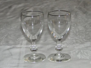 Set of 2 Libbey GEORGIAN Clear Claret Wine Glasses - Picture 1 of 3