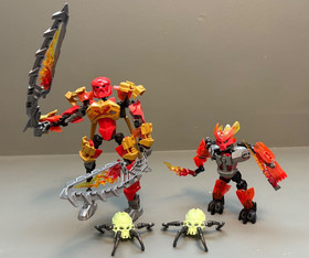 LEGO Bionicle Tahu Master of Fire 70787 & Protector of Fire 70783 Power Up 
