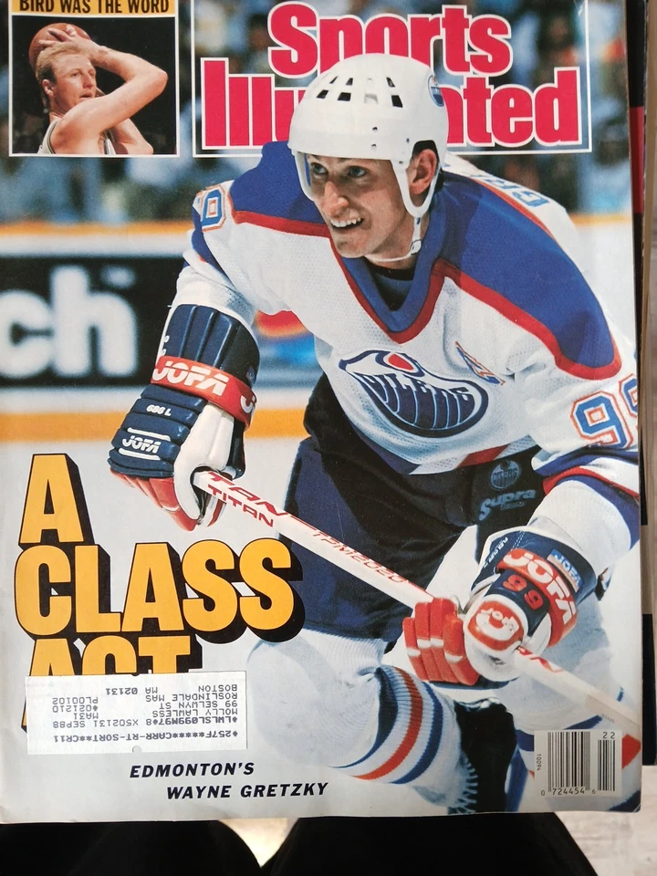 May 30, 1988 Wayne Gretzky Edmonton Oilers Larry Bird Celtics Sports Illustrated - Image 1 of 1