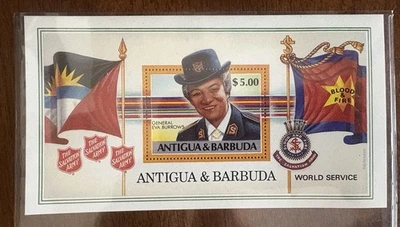 Antigua: 1988. Hoja de recuerdo del Ejército de Salvación. SC# 1091 MNH. ID# 13-11246 Foto 1 de 2