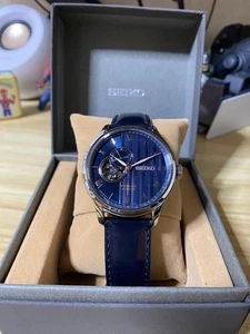 SEIKO PRESAGE Watch Basic SARY187 Blue Automatic See-through Back Men w/Box - Picture 1 of 3