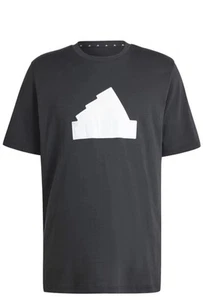 Adidas Men's Large Future 3D Icon Badge of Sport Logo T-Shirt Black Sport Tee - Picture 1 of 4