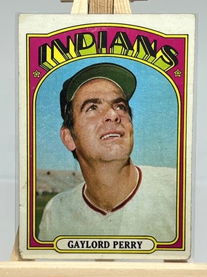 1972 Topps - Gaylord Perry #285 - Cleveland Indians Pitcher Salón de la fama Foto 1 de 2