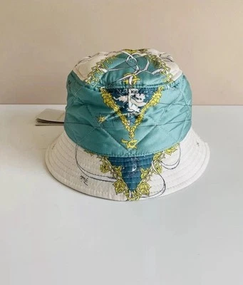 Sombrero cubo Emilio PUCCI estampado turquesa y floral nuevo con etiquetas hecho en Italia Foto 1 de 4
