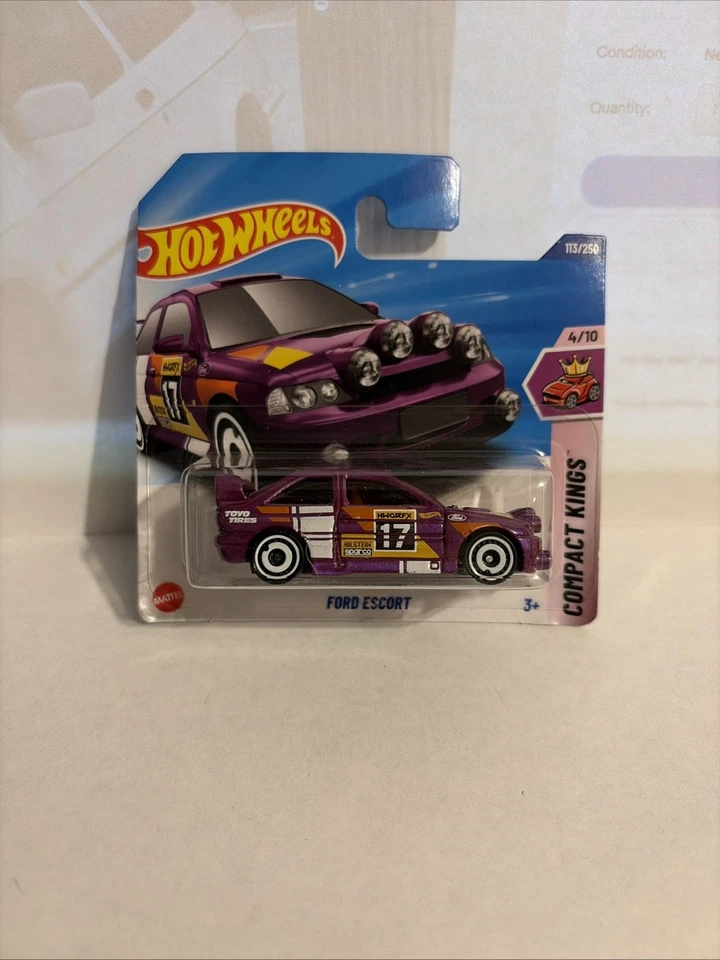 Hotwheels Ford Escort Purple Hot Wheels 2025 JBB99 RS Cosworth Mattel Rally NEW!