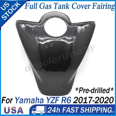 Full Gas Tank Cover Fairing Carbon Fiber Paint For Yamaha YZF R6 2017-2020 2018 - Image 1 of 4