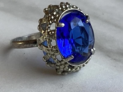 Anello in argento, URSS vintage Sterling Carat 875 Spinello misura 8 regalo 207 - Immagine 1 di 4