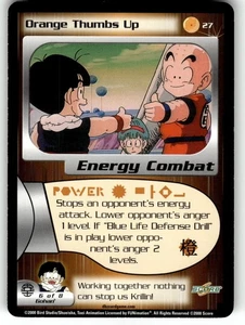 2001 Score Dragon Ball Z Frieza Saga Card #27 Orange Thumbs Up - Picture 1 of 4