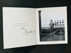 Queen Elizabeth Signed Christmas Card. British Royalty - Picture 1 of 4
