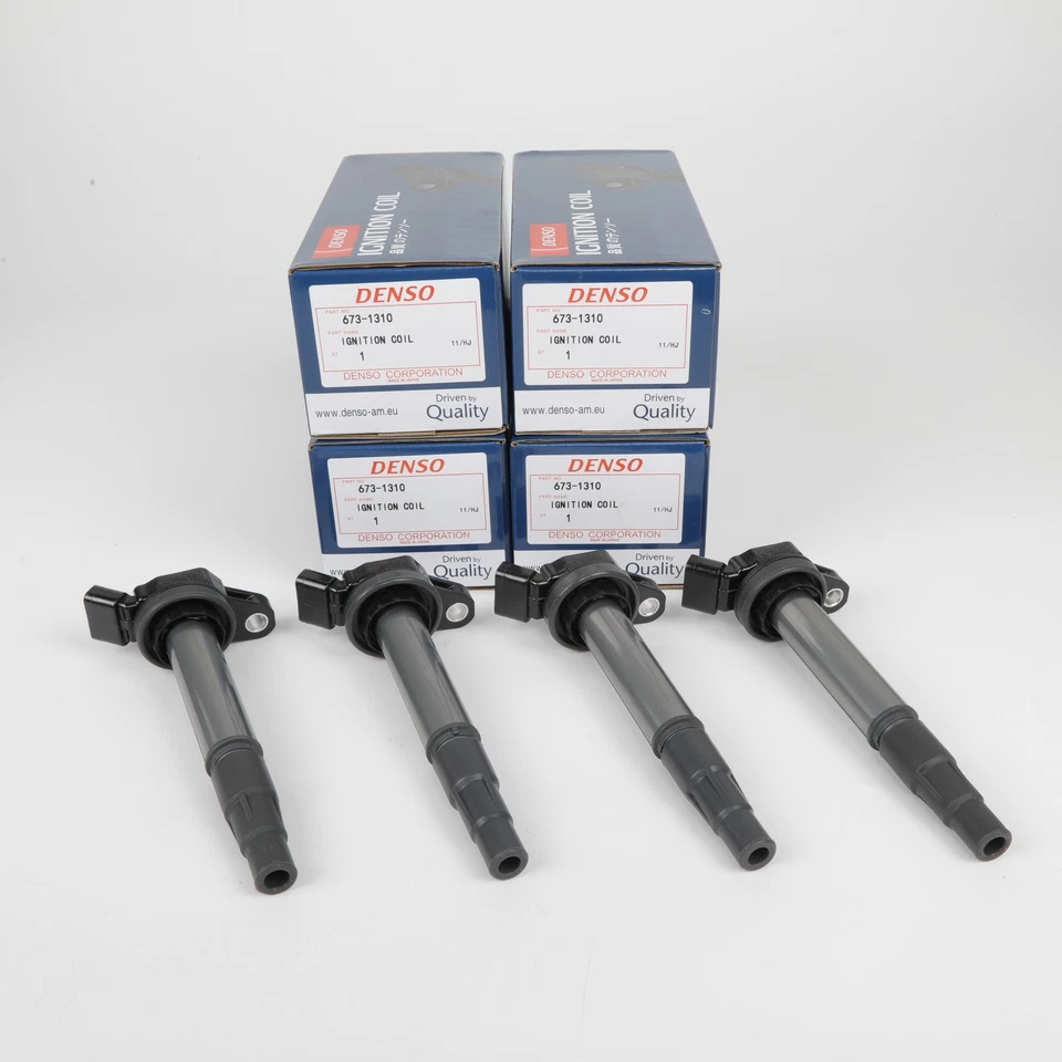 4X Ignition Coils DENSO OEM 2ZRFE Set 90919-02258 1.8L Toyota Corolla Prius - Image 1 of 4