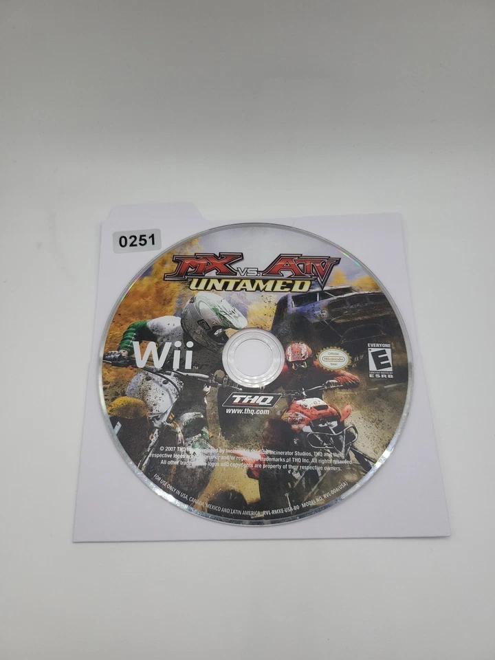 MX vs. ATV Untamed (Nintendo Wii, 2008) NO TRACKING - DISC ONLY  - Image 1 of 1