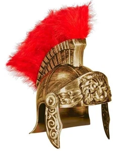 Mens Antiquated Gold Roman Helmet - Picture 1 of 3