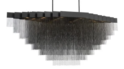 Светодиодная линейная люстра Eurofase Lighting 37097 Bloomfield 73 дюйма Вт - черная - Изображение 1 из 4