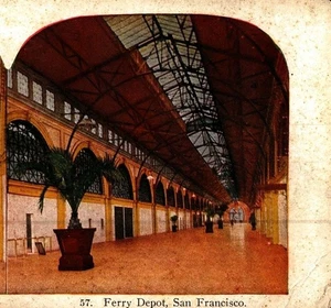 Ferry Depot, San Francisco, Vintage Stereoview Card Stereoscope - Picture 1 of 3