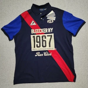 Neu Polo Ralph Lauren dunkelblau Classic Fit Bleecker NY Run Club Poloshirt XL  - Bild 1 von 12