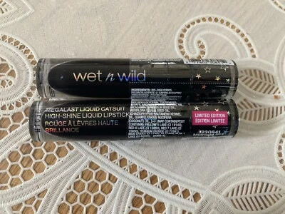 2 WET N' WILD MEGALAST LIQUID CATSUIT LIPSTICK, MIDNIGHT SKY Black Or Blue - Image 1 of 2