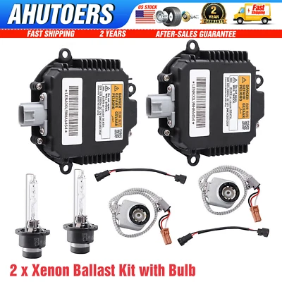 2pcs For 07-15 Infiniti G35 G37 Q40 Q50 Xenon Ballast Igniter HID D2S Bulb Kit - Image 1 of 4