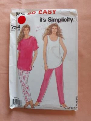 Simplicity 7244 Misses' Easy to Sew Pull-On Tops & Pants Pattern in 7 Sizes:8-20 - Image 1 of 2