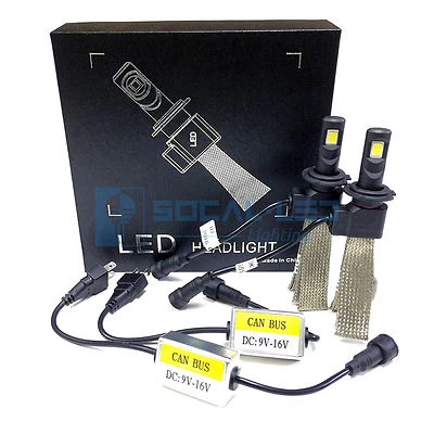 Fanless LED Headlight Kit H7 6000K Xenon White Canbus Conversion Fog Light Bulbs - Image 1 of 4