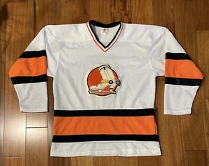 Vintage Denver Spurs Pro Joy WHA WHL White Mesh Jersey Mens Large L 80s - Picture 1 of 5