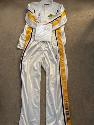 COA Grey Flannel Kobe Bryant Lakers Home & Road Warm-up Suits Player Worn - Image 1 of 4