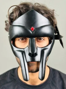 MF Doom Mask Inspired Anti Rust Black Edition Mask Rapper Cosplay Accessory - Picture 1 of 6