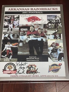 HOUSTON NUTT & FRANK BROYLES SIGNED 8x10 ARKANSAS RAZORBACKS FOOTBALL AUTOGRAPH - Picture 1 of 8