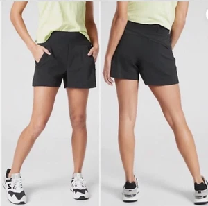 Athleta Trekkie North Short Size 6 Black Hiking Quick Dry Abrasion Resistant - Picture 1 of 6