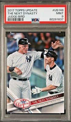 Actualización Topps 2017 #US148 THE NEXT DYNASTY Judge/Bird PSA 9 como nuevo New York Yankees Foto 1 de 4