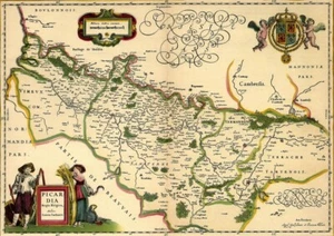 Reproduction carte ancienne - Picardie XVIIè - Imagen 1 de 1