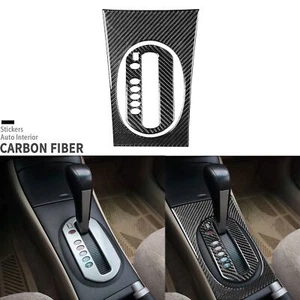 2Pcs Real Carbon Fiber Console Gear Shift Panel Cover Trim For Honda Civic 01-05 - Picture 1 of 22