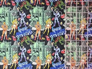 Custom Cotton Woven Fabric 80s Cartoon He Man Skeletor By the 1/4 Yard 9x56 V2 - Picture 1 of 2