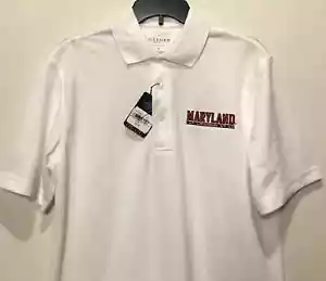 Neu Maryland Terrapins Größe Small Herren Poloshirt weiß gesticktes Logo - Bild 1 von 24