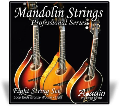MANDOLIN String Pack For Bluegrass Irish, Light Full 8-String Set by ADAGIO PRO - Image 1 of 4
