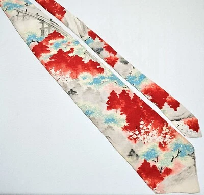 Gravata masculina havaiana vintage Iolani cena floral rayon muito boa qualidade feita no Havaí  - Imagem 1 de 4