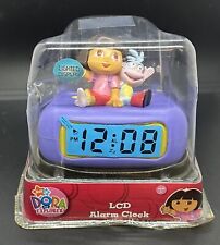 Nick Jr.'s DORA THE EXPLORER LCD PURPLE Alarm Clock w/ Lighted Display NEW!