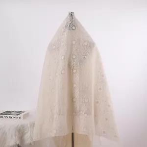 Women's Girls Skirts Dress Lace Fabric Apricot Home Textile Tablecloth Mesh 0.5M - Picture 1 of 6