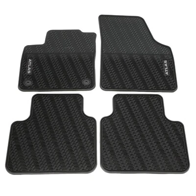 20-23 VW Volkswagen Atlas Cross Sport Black Monster Rubber All Season Floor Mats - Image 1 of 2