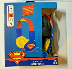 DC SUPERMAN Kid Safe Headphones! With Volume Limiting Technology! #HP203390-NOC - Picture 1 of 2