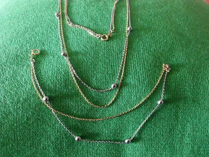 Schmuckset mit Collier und Armband in Silber 835/000 bi-color - Bild 1 von 12