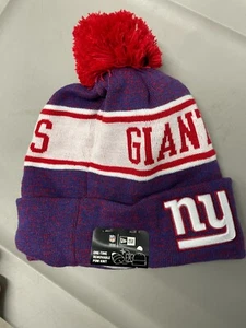New York Giants New Era Men's NFL Sideline Pom Knit hat beanie cap - Picture 1 of 6