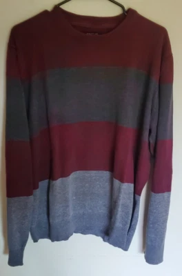 Structure Vintage Crew Neck Striped Sweater Men's SZ XXL Red / Gray 90's Staple - Image 1 of 3