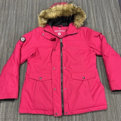 Jaqueta de esqui Free Country Arctic Down Series feminina grande rosa pele sintética com capuz - Imagem 1 de 4