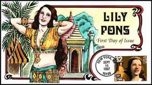 CUBIERTA DE EE. UU. LILY PONS CANTANTE DE ÓPERA FDC COLLINS PINTADA A MANO - Imagen 1 de 1