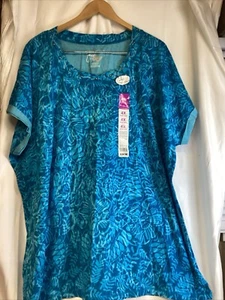 just my size blue blouse new with tags short sleeve - Picture 1 of 12