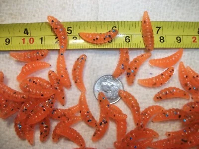 300-7/8"-crappie panfish-olor-garvas-gusanos de cera-plantillas-geneos-cebos de plástico suave Foto 1 de 4