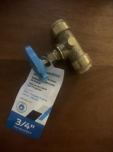 SHARKBITE STOP VALVE WITH DRAIN Copper, PEX, CPVC or PE-R 24635LF - Picture 1 of 2