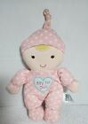 Child Of Mine My 1st Doll Baby Rattle Crinkle Pink Polka Dot Blonde Hair 2016