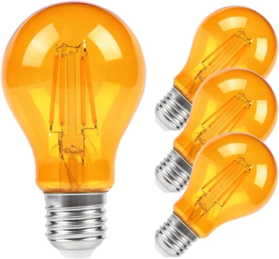 LED Edison Bulbs, 60 Watt Light Bulbs Replacement 6W 2000K E26 A19 Amber Soft Li - Image 1 of 4